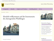 Tablet Screenshot of amtsgericht-waiblingen.de